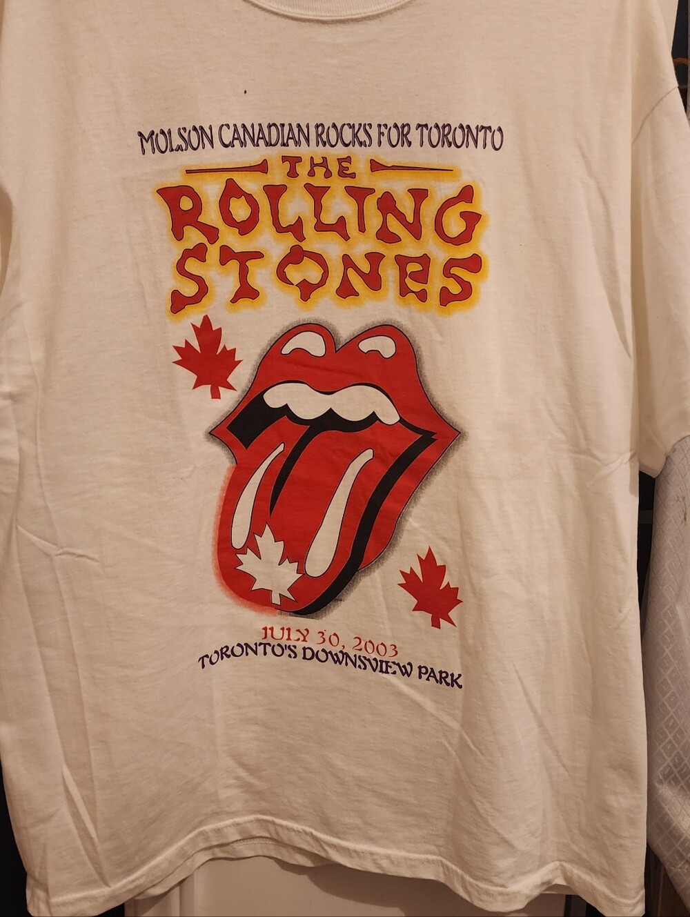 2003 The Rolling Stones Graphic Tee - White with Red Logo